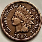 1893 Indian Head Cent Penny Strong Details Nice Circulated Example JC1719