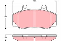 Bremsbelagsatz, Scheibenbremse GDB970 TRW FüR Volvo UMM