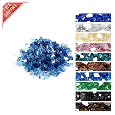 10 Pound Fire Glass - Irregular Shape, 1/4 Inch, Modern Look for Gas Fire Pits