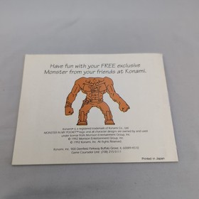 Monster in My Pocket Nintendo Entertainment System NES Complete CIB No Figure