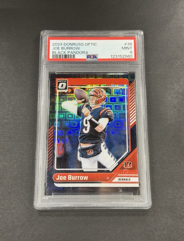 2024 PANINI DONRUSS OPTIC BLACK PANDORA #38 JOE BURROW /25 PSA 9