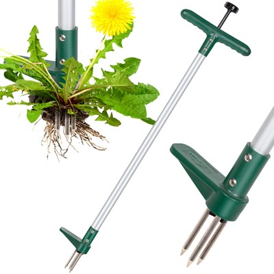 Stand Up Weeder Tool with 3 Claws for Efficient Weed Removal in Garden
