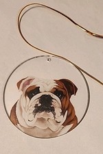 Bulldog Christmas Ornament - Acrylic English Bulldog Ornament