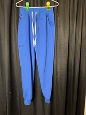 FIGS Technical Collection Scrub Pants Joggers Women  s Size Small Blue Drawstring