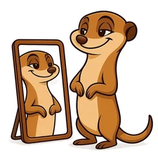 Funny Meerkat Car Sticker 9x9cm - Funny Animal Sticker for Car