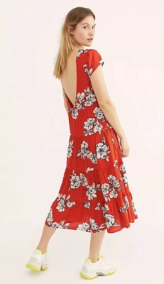 midi dress with sleeves floral In February Floral Print Midi Dress In Brown Multi FINAL SALE S