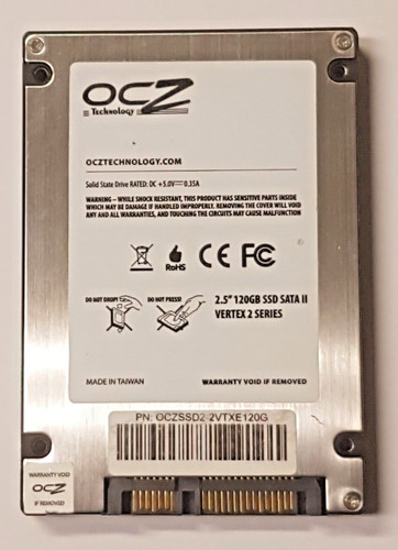 120 GB SATA II OCZ Vertex 2 Series SSD OCZSSD2-2VTXE120G MLC 2.5" Festplatte