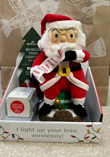 2023 Hallmark Musical Tree-Lighting Santa Plush with Sound Plays 5 Songs