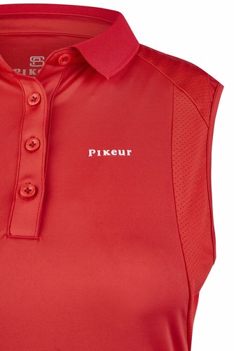 Pikeur Damen Poloshirt ärmellos red flame Sports FS25 - Bild 3 von 5