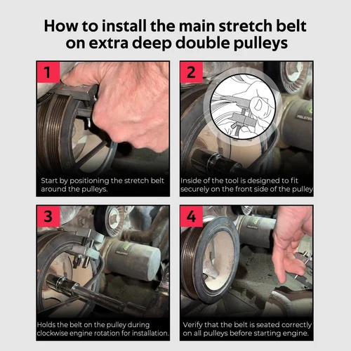 59350 Stretch Belt Installer Tool for Extra Deep Double Pulleys - Picture 7 of 15