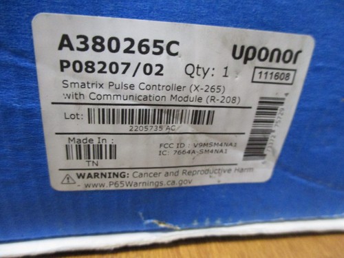UPONOR SMATRIX PLUSE CONTROLLER PART#A380265C, NEW OPEN BOX - Foto 2 di 10