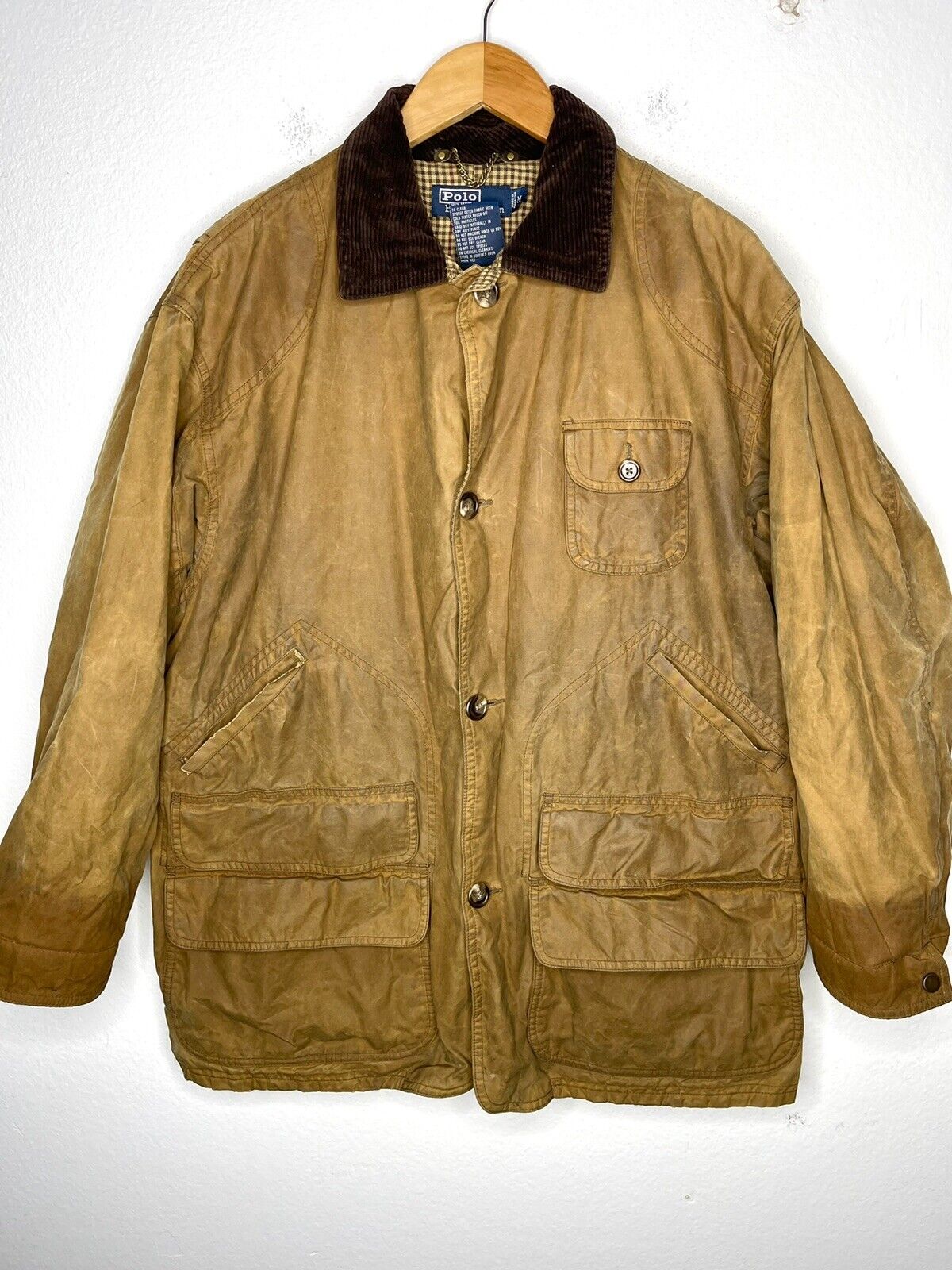 Polo Ralph Lauren Wax Hunting Jacket Ranch Oil Vt… - image 1