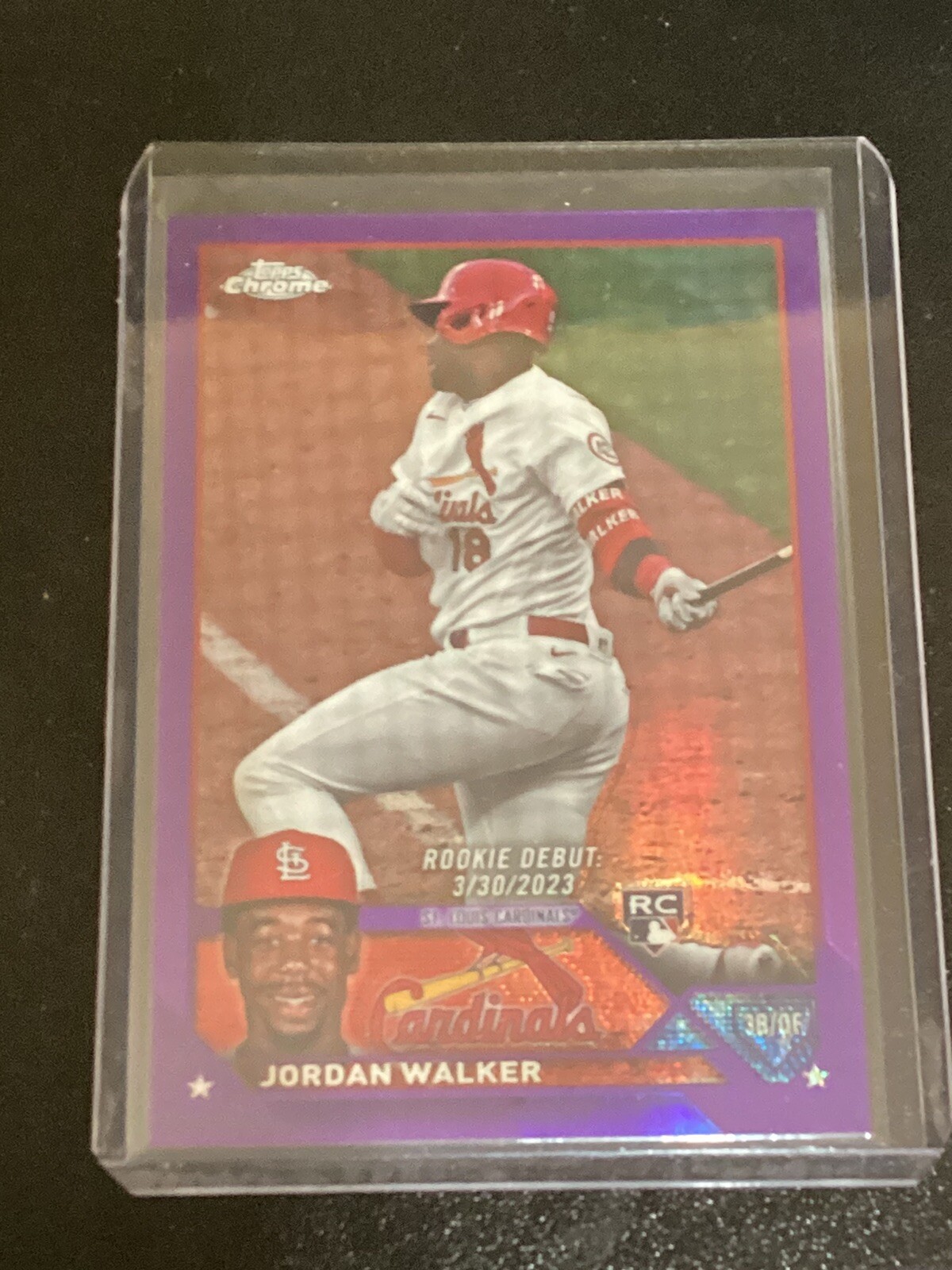 2023 Topps Chrome Update - Jordan Walker Rookie Debut Purple /250 - Cardinals