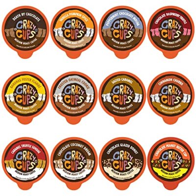 Crazy Cups Flavored Coffee Pods Variety Pack Coffee Flavors and