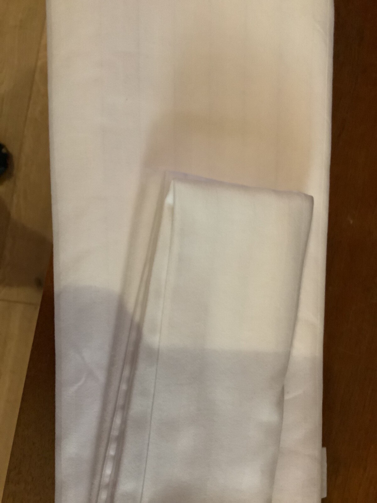 Secret Linen Single White PinStripe Duvet Cover & Oxford Pillowcase 100