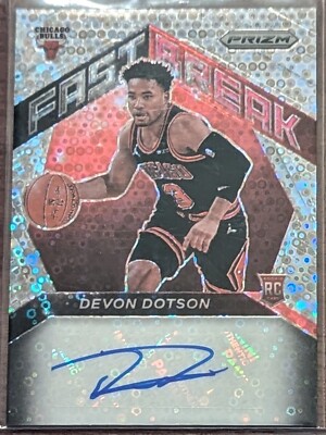 DEVON DOTSON 2020-21 Panini Prizm Fast Break Disco Auto RC #FR-DDT Autograph