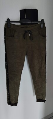 TREDY JOGGPANTS VEGGIE SUEDE KHAKI 40-42/44