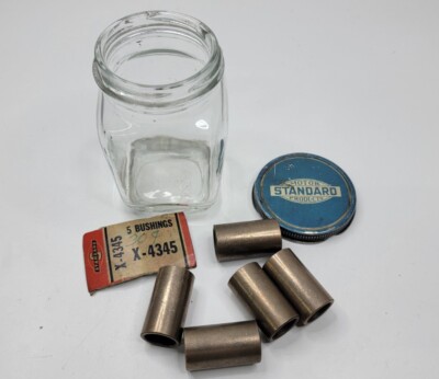 Vintage STANDARD Motor Products Glass Jar w/ (5) X-4345 Starter