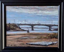 Original oil painting. Oil on board. Signed by artist. 8x10 in. framed 
