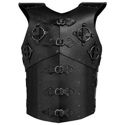 keland Armure de Poitrine Viking Cuirasse Armure Homme Femme Accessoire Costume Médiéval (Marron