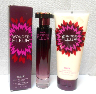 Avon Mark Wonder Fleur Eau de Toilette 1.7 fl oz & Body Cream 6.7 oz Wonderfleur