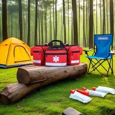 First Aid Kit Bag for Home, Car, Travel, Camping, Truck, Hiking, Sports, Office