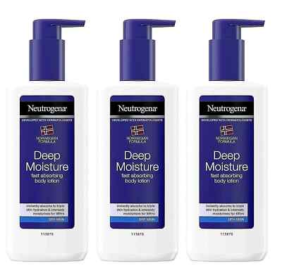 Neutrogena Norwegian Formula Deep Moisture ( Bundle of 3 ) .