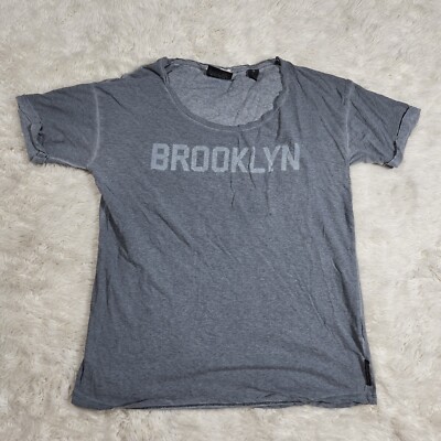 MAISON SCOTCH Class of 77 Women Size 1 Gray Short Sleeve Graphic Tee L2