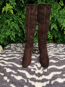 brown stretch boots