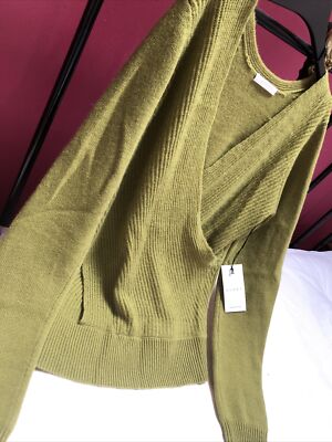 DUFFY Cashmere Wool Front Wrap Jumper🌈 UK
