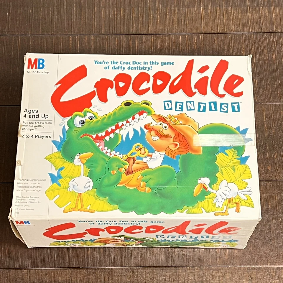 鳄鱼牙医 Milton Bradley 1990 完整原装盒不卡扣 — 第 3/4 张图片