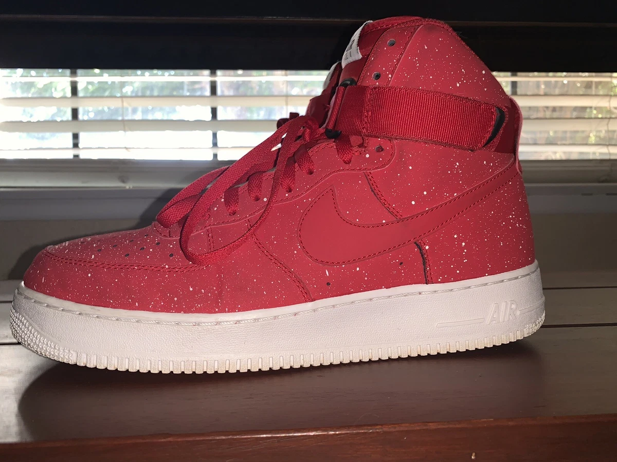 Nike Air Force 1 Red/ White Speckle Size 12 |