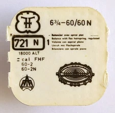 FHF Balance Complete 721 N, 6 3/4, Cal. 60/60 N - SEALED NOS