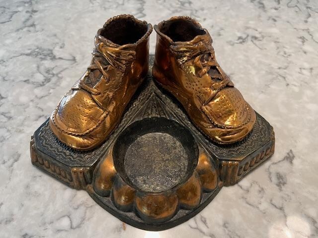 On A Brass Platform For Desk Or Business Display