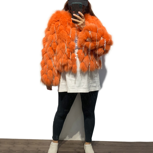 Damen weicher warmer Herbst Damen Echt Pelz Mantel hübsches Fell Top - Bild 2 von 33