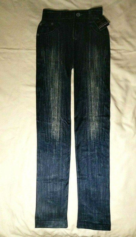 Mayfair Jean Printed Leggings Girls Size M Color Blue NWT