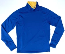 Nike Women's Dri-Fit Long Sleeve Turtleneck Medium (8-10) Blue & Yellow Athletic