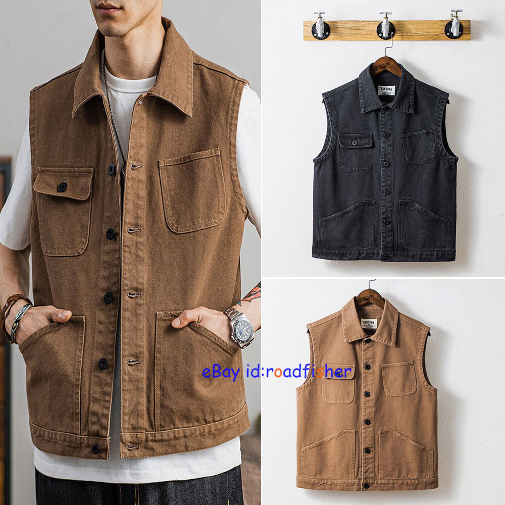 Multi-pocket Hunting Waistcoat Tops | eBay