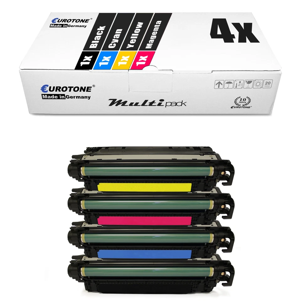 4x Eurotone ECO Toner f�r HP LaserJet Enterprise 500 color M-575-dn M-575-c