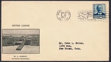 Canal Zone #110 William Sibert Gatun Locks Engineer 1937 Balboa Heights FDC
