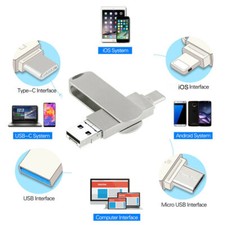 OTG For IPhone Android 4in1 Photo Stick USB Flash Drive Memory All Your Devices