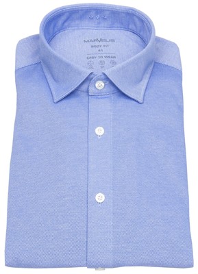 Marvelis Hemd Body Fit Easy To Wear Piqué hellblau - ohne OVP