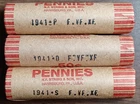 3 Better Grade Circulated Wheat Rolls 1941S + 1941D + 1941 - *SEE DESC*