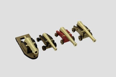 HMS Victory 1:75   Brass Guns & Wooden Carriages for Upper Decks