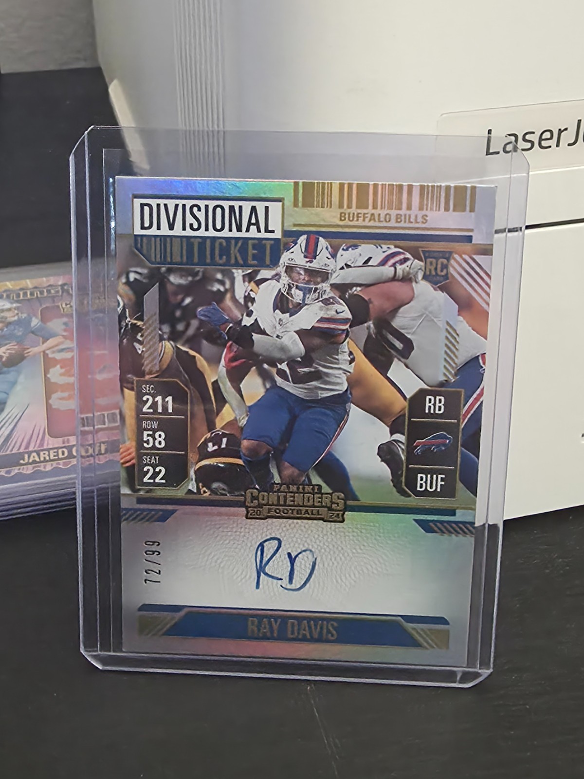 2024 Panini Contenders Football Ray Davis #137 RC Divisional Ticket Auto /99