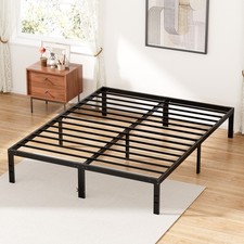 Metal Queen King Full Size Bed Frame Bedroom Sturdy Steel Slat Support Bedstead