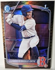 2025 BOWMAN CHROME #BCP-61 D'ANGELO ORTIZ (1ST) REPTILIAN REFRACTOR
