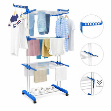 4 Tier Foldable Clothes Airer Rack Indoor Outdoor Dryer Laundry Dry Rail Hangers