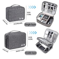 Travel Electronic Organizer Cable Storage Bag USB Charger Accessories Case Pouch