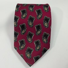 Robert Talbott Carmel Valley Red Multicolor Geometric Tie USA Made 100% Silk